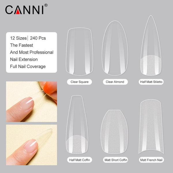 12 Size Gel Nail Tips 240 Pcs