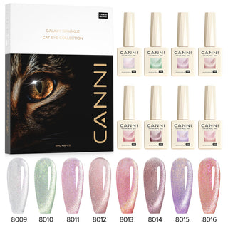 HEMA FREE Gel Polish 8 Colors Set - Pink Planet Cat Eye Collection