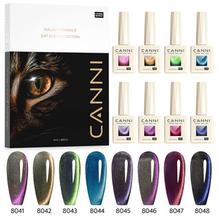 HEMA FREE Cat Eye Gel Polish 8 Colors Set - Starry Sky Miracle