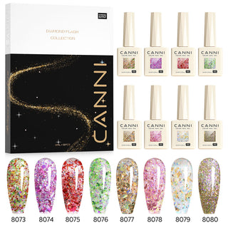 HEMA FREE Gel Polish 8 Colors Set - Prism Flash Collection