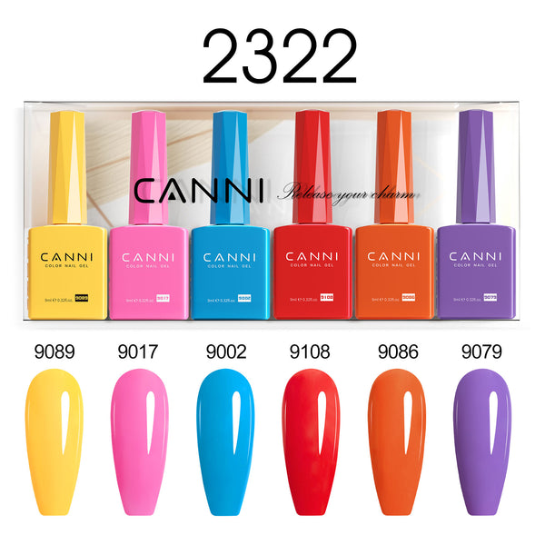 9ml Hema Free Nail Gel 6 Colors Set