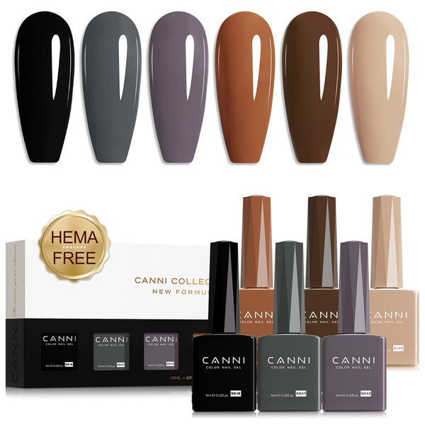 9ml Hema Free Nail Gel 6 Colors Set