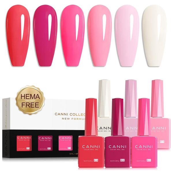 9ml Hema Free Nail Gel 6 Colors Set