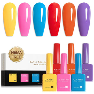 9ml Hema Free Nail Gel 6 Colors Set
