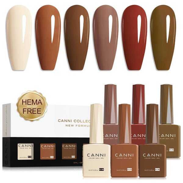 9ml Hema Free Nail Gel 6 Colors Set