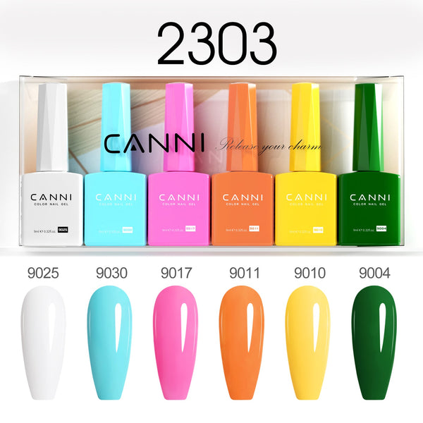 9ml Hema Free Nail Gel 6 Colors Set