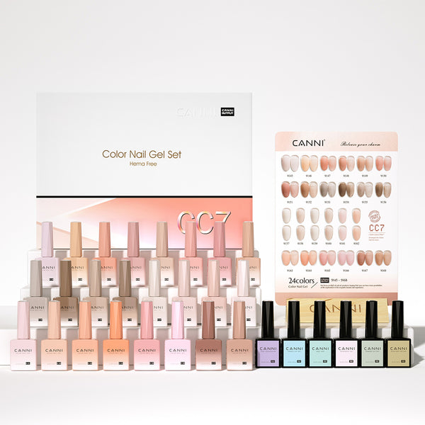 CC7 - HEMA FREE 30pcs Gel Polish Kit Translucent Jelly Color