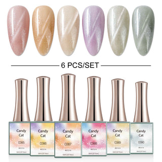 Candy Cat Eye - 6 Colors Gel Polish Set