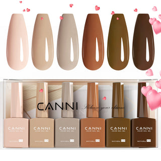 Caramel Cascade Kit - 9ml Hema Free Nail Gel 6 Colors Set-2310