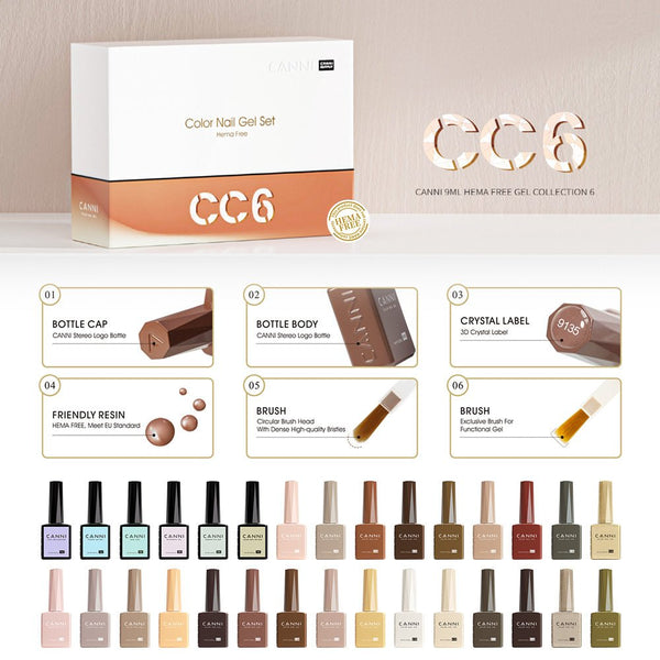 CC6 - HEMA FREE 30pcs Gel Polish Kit