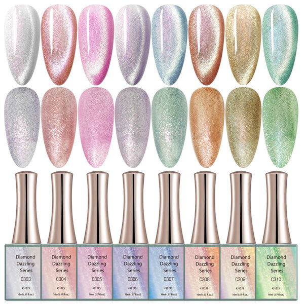 Diamond Dazzling - 8 Colors Gel Polish Set