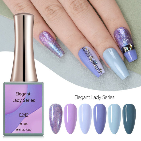 Elegant Lady - 6 Colors Gel Polish Set