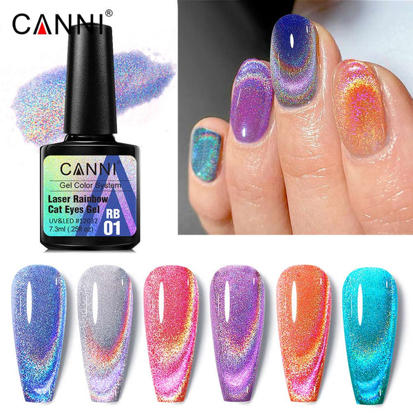 Laser Rainbow Cat Eyes Gel