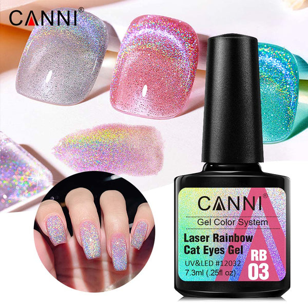 Laser Rainbow Cat Eyes Gel