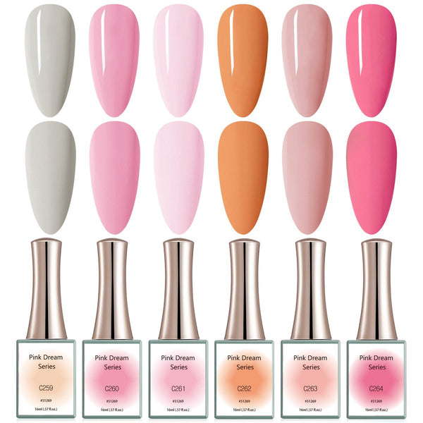 Pink Dream - 6 Colors Gel Polish Set