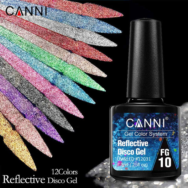 Reflective Disco - 12 Colors Gel Polish Set