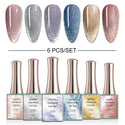 Sparkle Diamond Cat Eye - 6 Colors Gel Polish Set