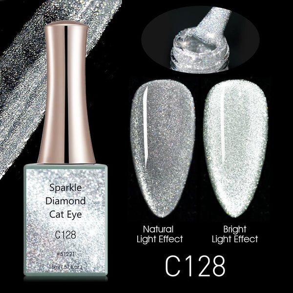 Sparkle Diamond Cat Eye - 6 Colors Gel Polish Set