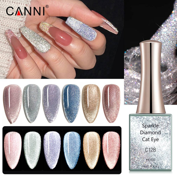 Sparkle Diamond Cat Eye - 6 Colors Gel Polish Set