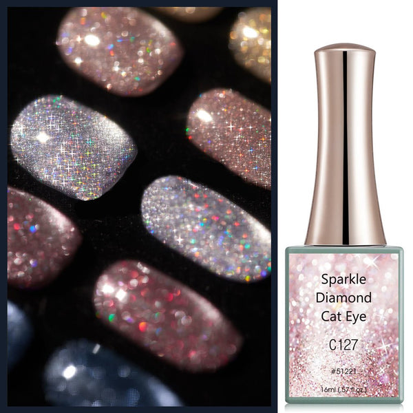 Sparkle Diamond Cat Eye - 6 Colors Gel Polish Set