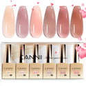 Subtle Blush Ensemble - 9ml Hema Free Nail Gel 6 Colors Set-2317