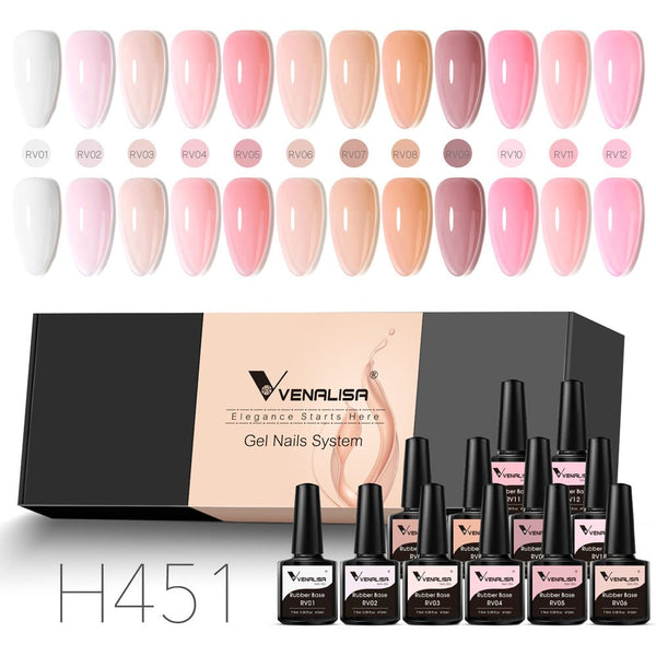 Venalisa 7.5ml Colorful Rubber Base Coat Gel